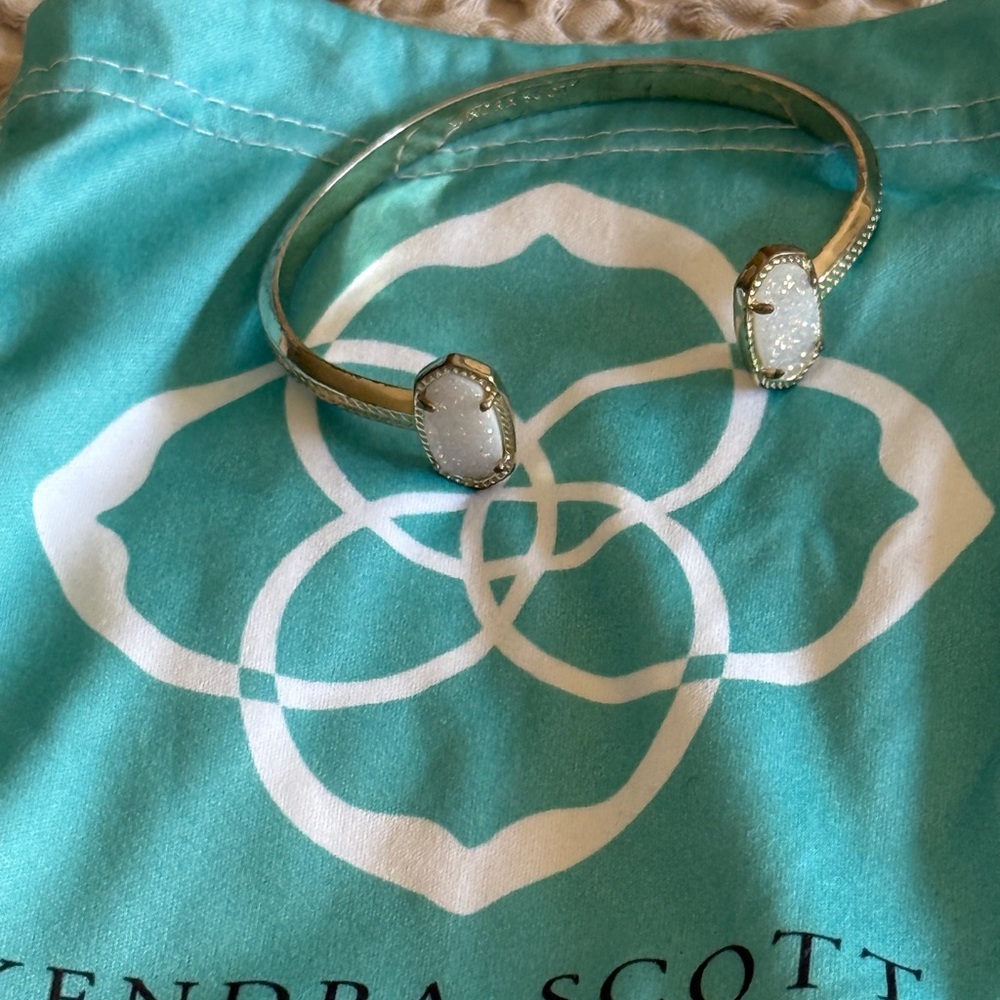 Kendra Scott Gold Cuff with White Accents